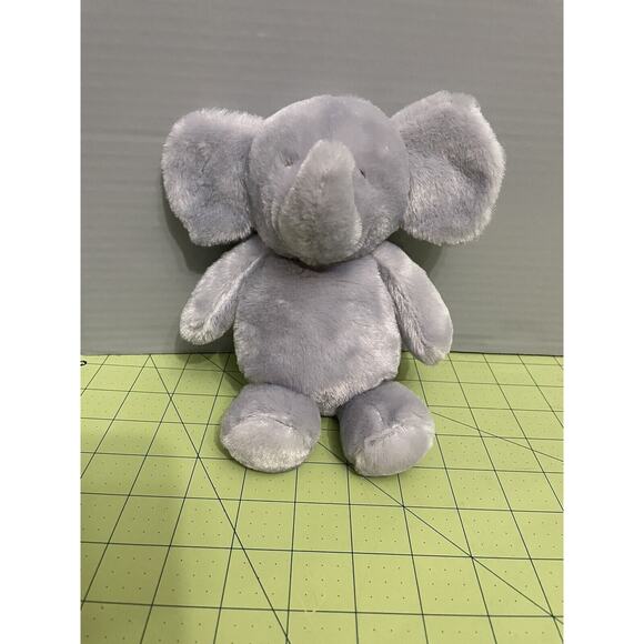 Carters Child of Mine 8" Gray Plush Baby Elephant Rattle Crinkle Stuffed Animal - Picture 1 of 9